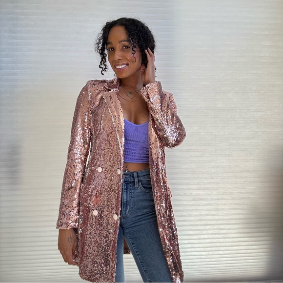 Endless Rose Sequin Blazer Jacket - Picture 3 of 17